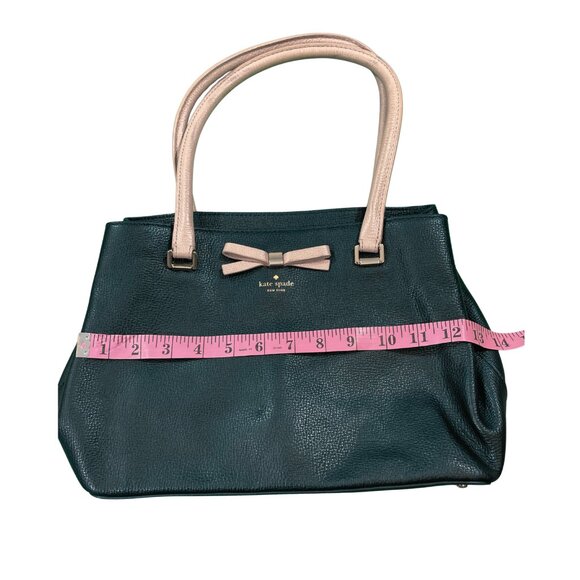 Kate Spade Henderson Street Maryanne Tote Black Leather w/ Cream Bow and Handles - Picture 9 of 11